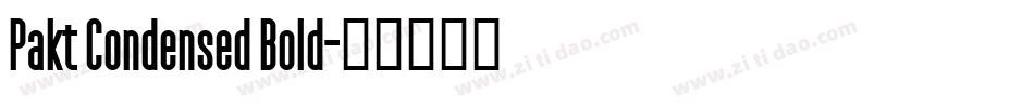 Pakt Condensed Bold字体转换